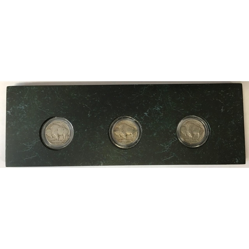 178 - A Buffalo Nickel Set. Includes three Nickels (1929/1935/1937) in a presentation case.