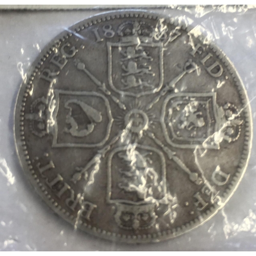 181 - 1887 Queen Victoria Double Florin. 925 Sterling Silver nicknamed 