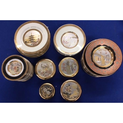 294 - A stunning collection of 51 pieces of Japanese Chokin 24kt Gilded Porcelain.