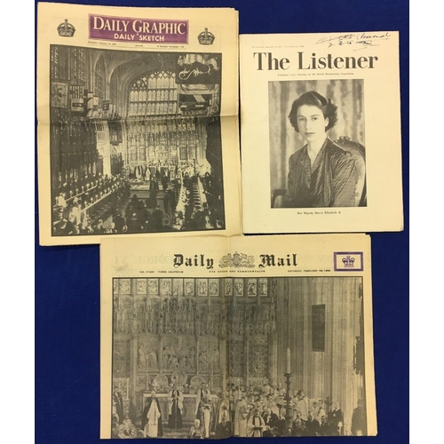 370 - A good collection of six original newspapers headlining the death of King George VI.