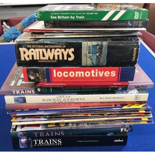 53 - A mixed lot of Railway enthusiast books (x11), magazines (x10) & DVDs (x2). All relate to British an... 