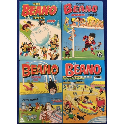 63 - A large collection of 20 Beano Annuals. Every edition from 1979-1998 inclusive. Exceptionally good c... 