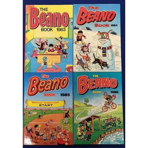 63 - A large collection of 20 Beano Annuals. Every edition from 1979-1998 inclusive. Exceptionally good c... 