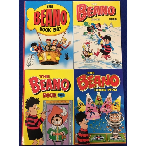 63 - A large collection of 20 Beano Annuals. Every edition from 1979-1998 inclusive. Exceptionally good c... 