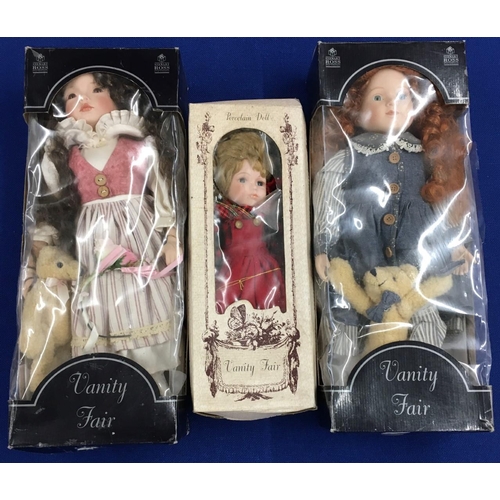 85 - Three Stewart Ross Vanity Fair Dolls. 