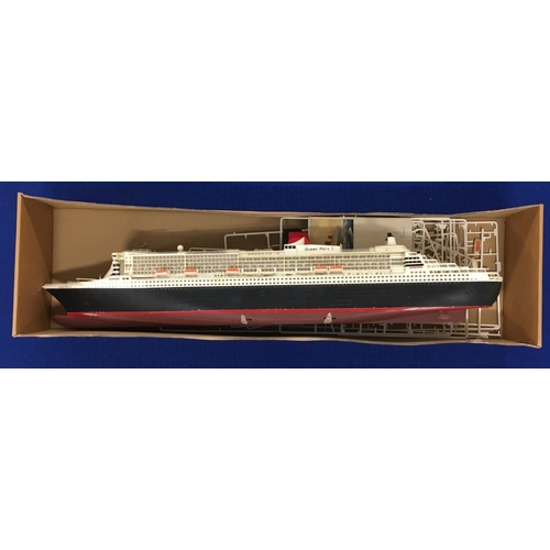 111 - A boxed and assembled Revell Queen Mary 2 1:400 Kit