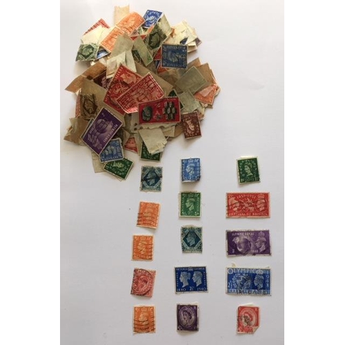 123 - Approximately 300 loose GB stamps from c.1930s - 1960s