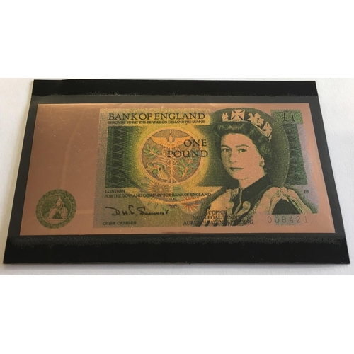 157 - Great British Icons UK Bank Note - Sir Isaac Newton - 24K Gold reproduction.