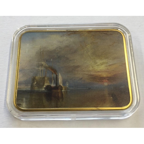 158 - National Gallery Gold Plated Ingot - The Fighting Temeraire. Part of the National Gallery Masterpiec... 