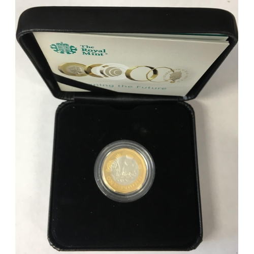 170 - 2017 Nation of The Crown Silver £1 Coin. 925 Sterling Silver, with gold plate, in presentation case.