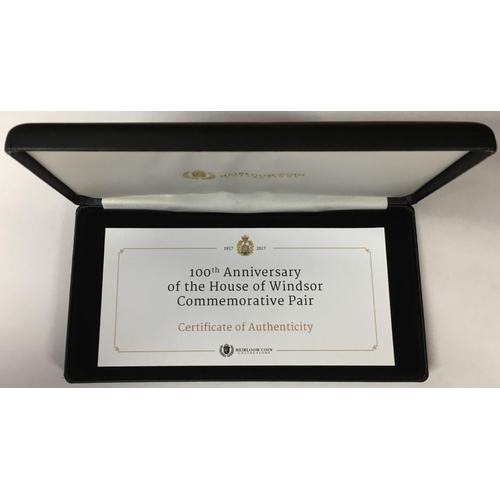 174 - 100th Anniversary of House of Windsor Set by Heirloom Coin Collections. 24ct Gold plated copper & so... 