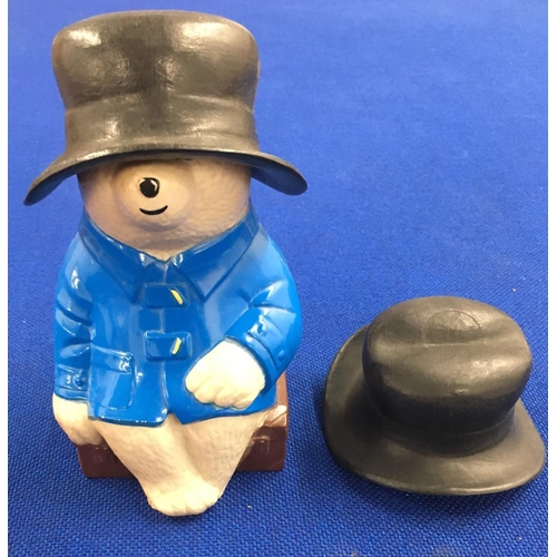 220 - An original Paddington Bear moneybox, from the late 1970's. With spare hat!
Height 17cm