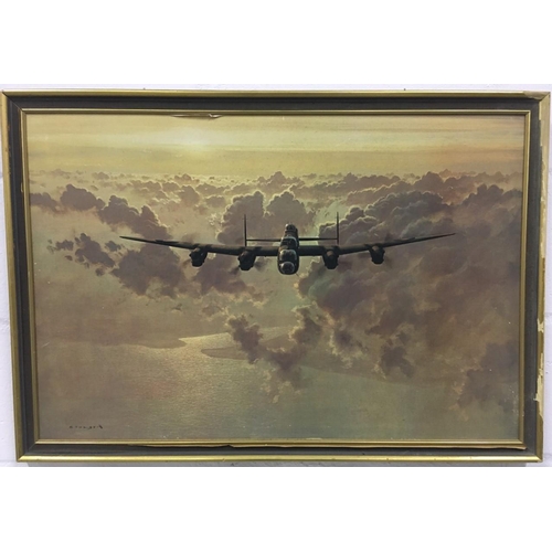 265 - A framed picture by Gerald Coulson - Outbound Lancaster.
Dimensions(cm) H 57 W81