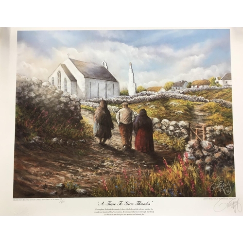 267 - Four unframed limited edition, signed prints by Irish artist, Philip Gray. All have certificates of ... 