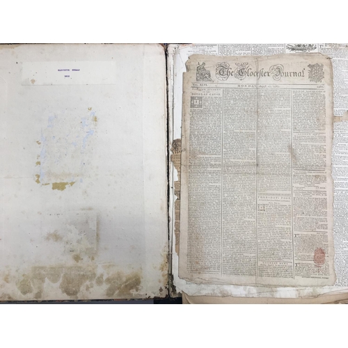 285 - Six bound folders of local Gloucester newspaper 'The Glocester Herald' dated 1810-1812. These were o... 