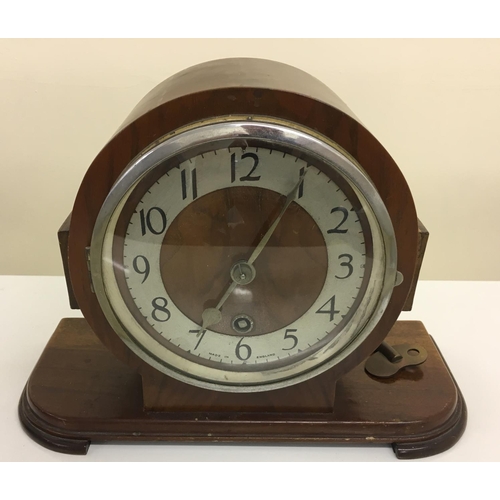 287 - An attractive Thomas Sampson of Oldham mantel clock. 
Key present.
Dimensions(cm) H21 W30 D12.