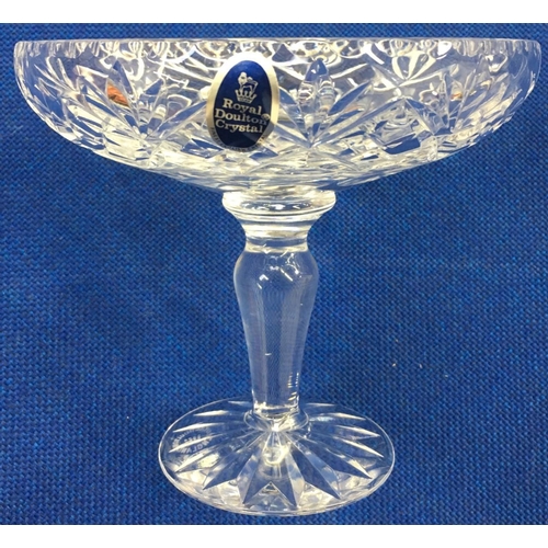 295 - A beautiful crystal bonbon dish by Royal Doulton