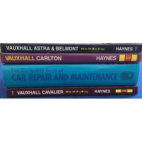 357 - Motoring Related Books x4 . Includes 3 Vauxhall Haynes manuals - Astra, Cavalier & Carlton