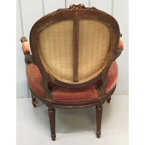 526 - A late 18th century French Armchair. 
Dimensions(cm) H94 (40 to seat) W60 D50