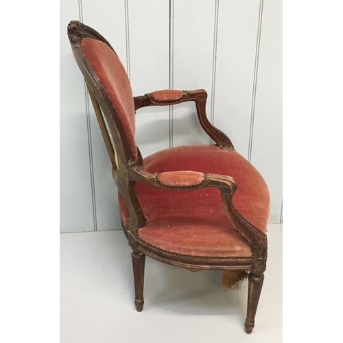 526 - A late 18th century French Armchair. 
Dimensions(cm) H94 (40 to seat) W60 D50