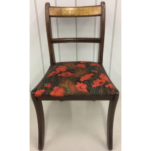 705 - A single vintage dining/hall chair. Upholstered in pretty, floral fabric.
Dimensions(cm) H87 (45 to ... 