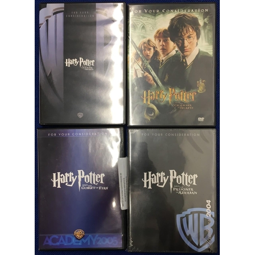 668 - A collection of four Harry Potter DVD's. Only distributed to film award judges and may contain foota... 