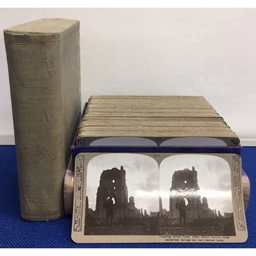 386 - A large lot of rare Stereoviewers (x2), together with over 300 photocards. Includes 270 WWI image ca... 