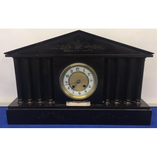 256 - A large, heavy presentation clock from 1926.
Engraved F Miles esq. from Clandown Football, Tennis & ... 