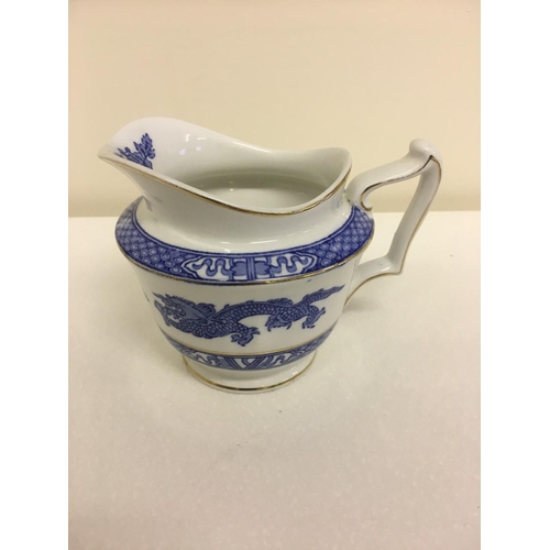 473 - A mixed lot of 31 pieces of blue Dragonware from the early 1900's. 31 pieces in total. Royal Cauldon... 