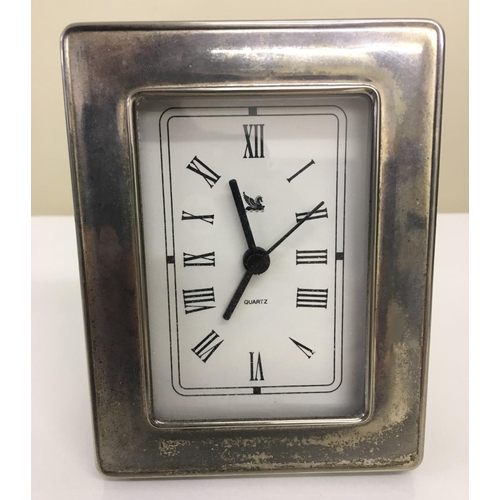 447 - A mixed lot including five mid-century sherry glasses (green stemmed), a silver-plated battery clock... 