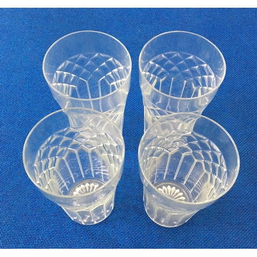 582 - A good assortment of sets & part-sets of primarily cut-glass wine glasses & tumblers.
