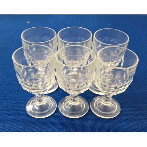 582 - A good assortment of sets & part-sets of primarily cut-glass wine glasses & tumblers.