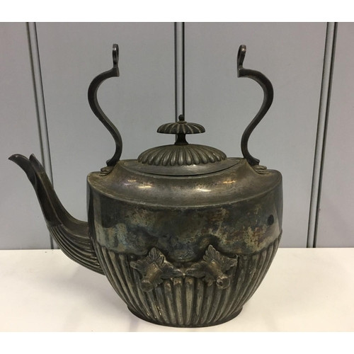568 - An early, Silver-plated Kettle from JD & Co Ltd. No handle or stand present.