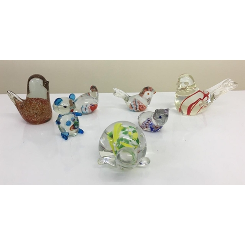 578 - A selection of Murano glass figurines.
Seven in total.
