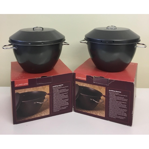 562 - A pair of brand new, boxed 2 litre Pudding Steamers, by Lakeland.