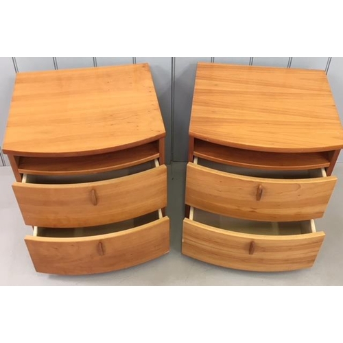 100 - A pair of matching, cherry-coloured Bedside Cabinets.
Dimensions(cm) H54 W48 D49