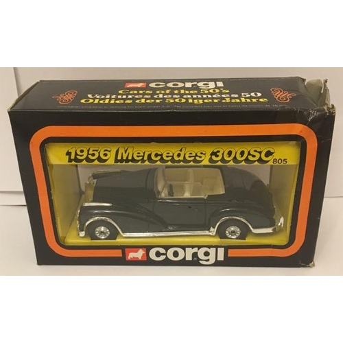 197 - Corgi 50's Classics 805 1956 Mercedes 300SC (black, open top)