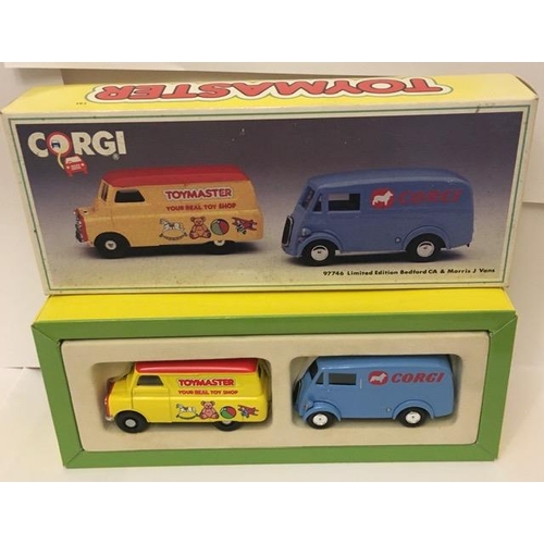 199 - Corgi Classics 97746 Toymaster Set. Includes Bedford CA van & Morris J van.