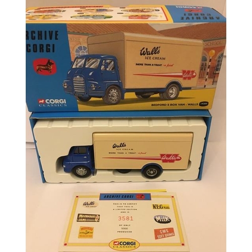 200 - Corgi Archive 19304 Bedford S Box Van (Wall's). Limited edition 3581/5000.