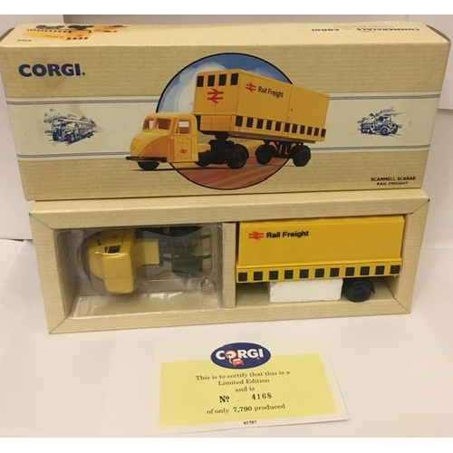 203 - Corgi Classics 97910 Scammell Scarab (Rail Freight). Limited edition 4168/7790.