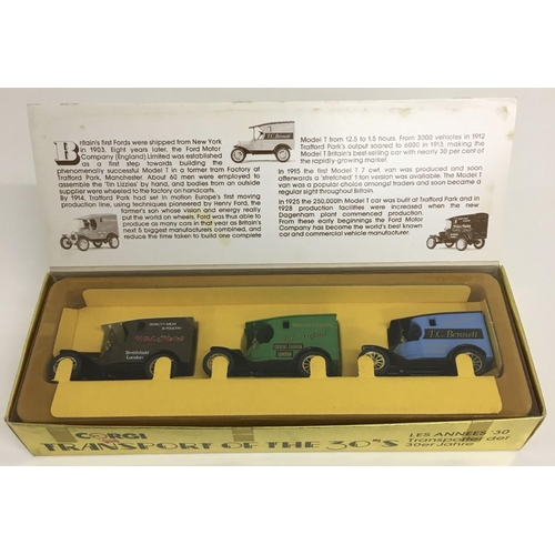 243 - Corgi transport of the 30's Set (French Markets). Includes 3 Model T Ford vans.