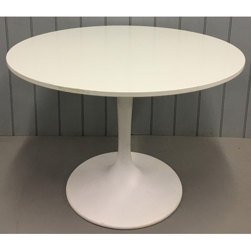 2 - A vintage, white Tulip Table.
Height 75cm Diameter 105cm