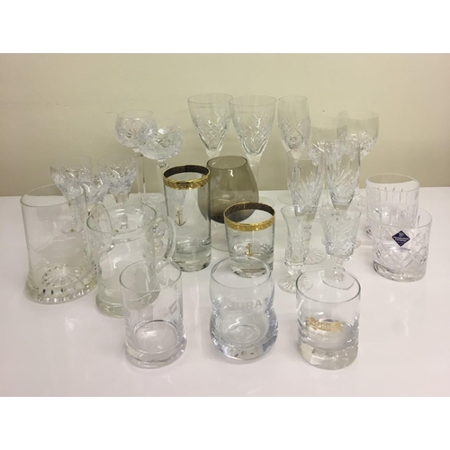 234 - A mixed lot of crystal/glassware. Twenty-seven items in total. Includes Tudor Crystal, Edinburgh Cry... 