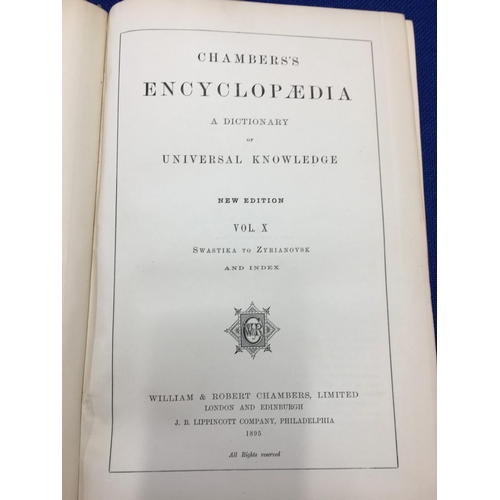 299 - Three volumes of Chambers Encyclopaedia - Volume no's 8/9/10