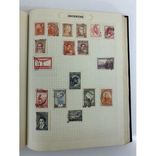 309 - A vintage, partially completed, worldwide stamp album.