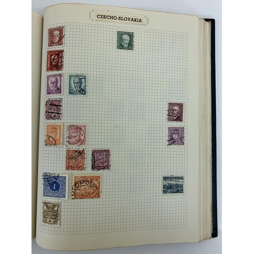 309 - A vintage, partially completed, worldwide stamp album.