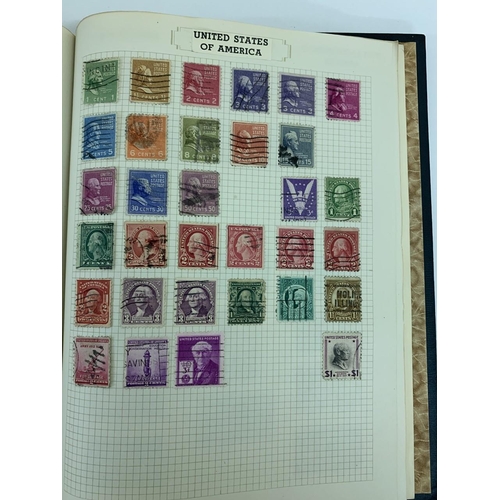 309 - A vintage, partially completed, worldwide stamp album.