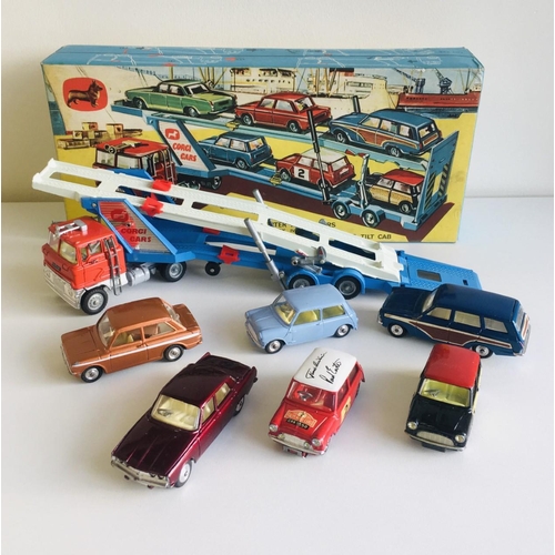 An original, boxed, Corgi Gift Set 41 Car Transporter & 6 Cars