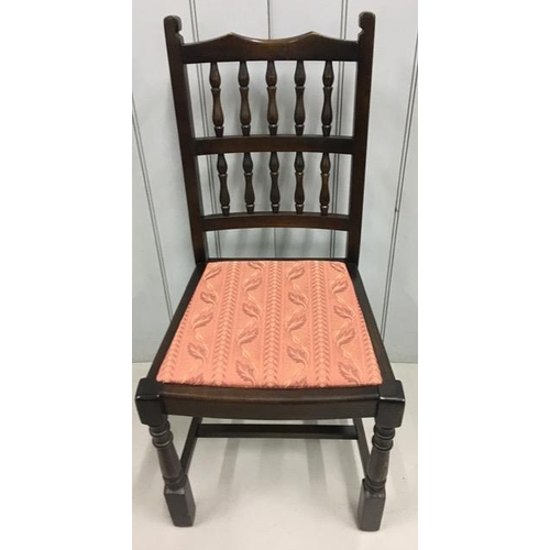 9 - A set of six Jaycee Oak Dining Chairs. Dimensions(cm) H95(46 to seat), W37, D42.