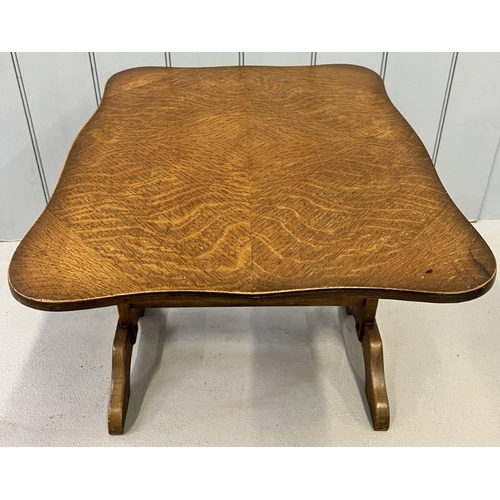 45 - A vintage, scallop-edged, folding side table.
Dimensions(cm) H44/76, W51, D60/32.